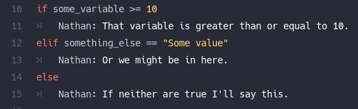 Conditional lines